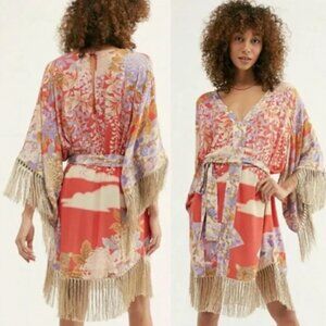 NEW- Vintage Spell Willow Tassle mini dress with tags